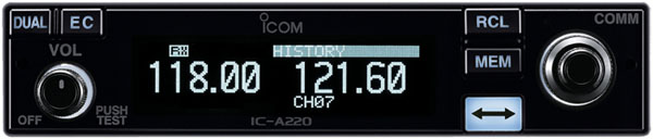 IC-A220 VHF Air Band Transceiver