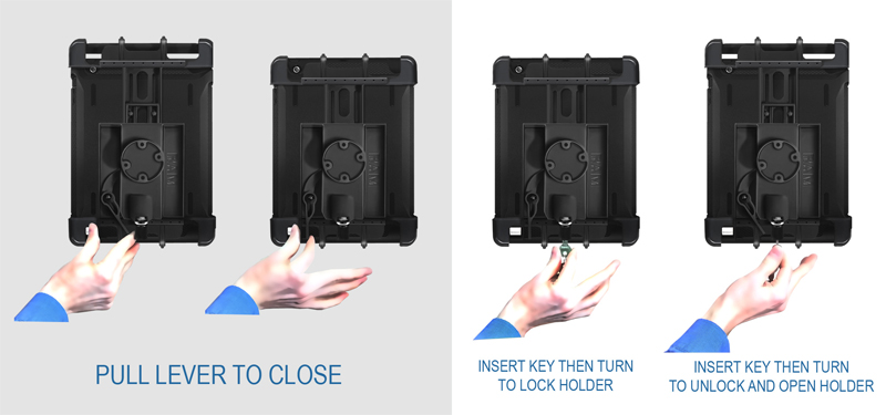 RAM-HOL-TABL8U TAB-LOCK Universal Locking Cradle for 10 inch Screen Tablets
