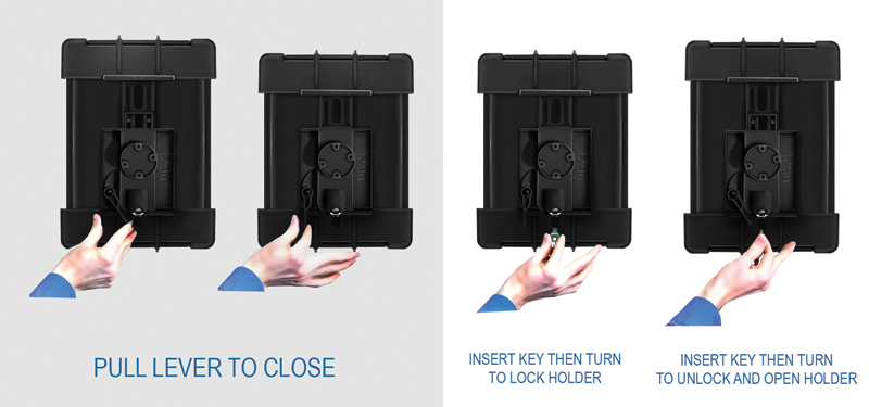 RAM-HOL-TABL9U TAB-LOCK Universal Locking Cradle for the Panasonic Toughpad FZ-A1