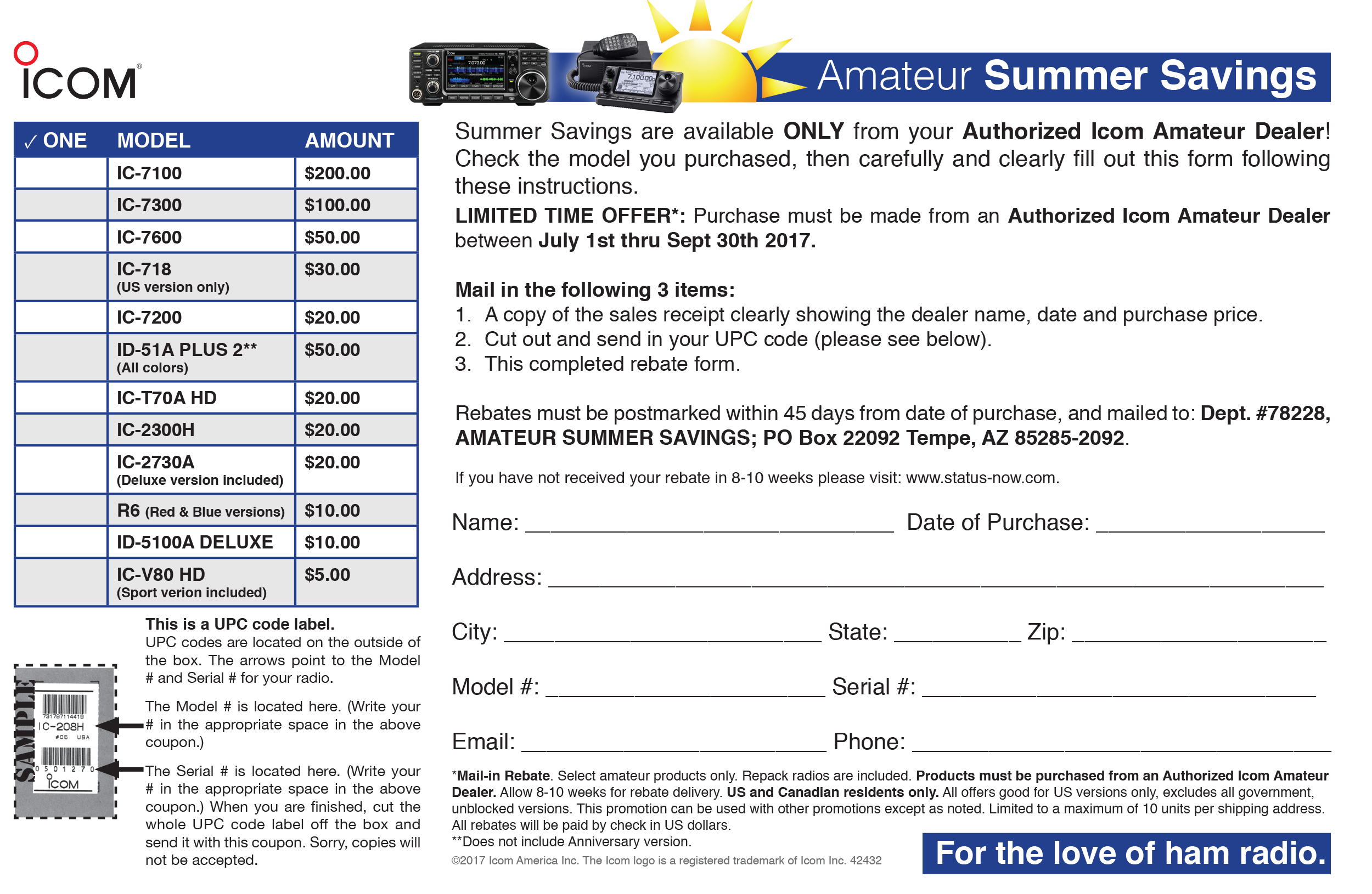 icom-amateur-summer-savings-rebate-2017-radioworld
