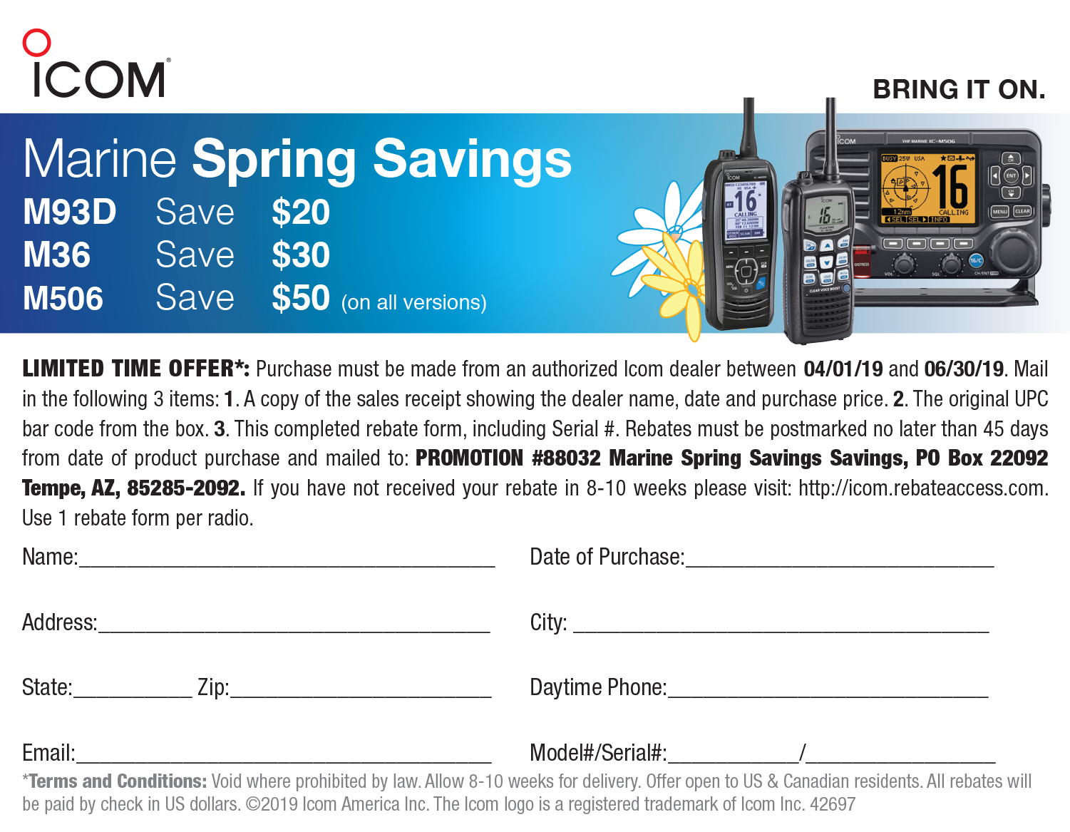 Icom Rebate Status