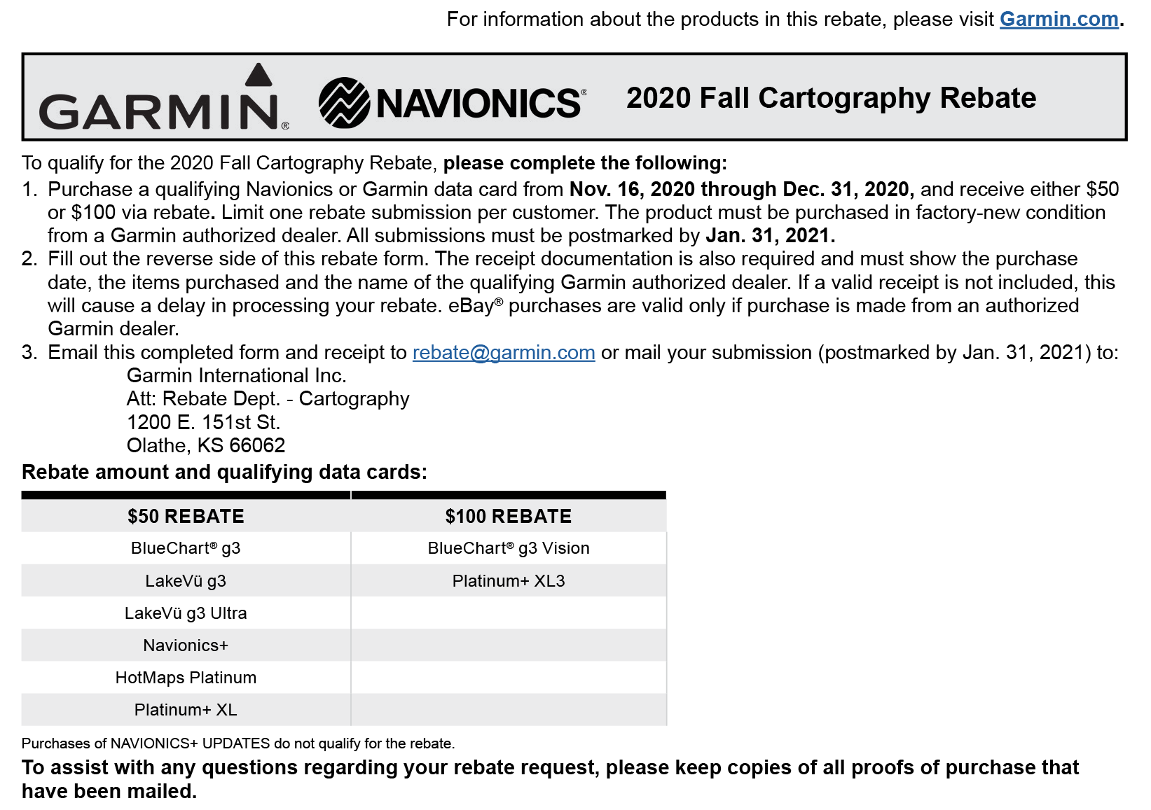 Garmin Fall Cartography Rebate 2020 Radioworld