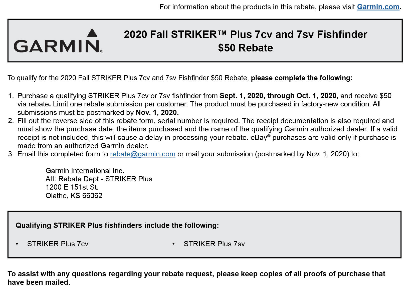 Garmin fish finder rebate Clearance