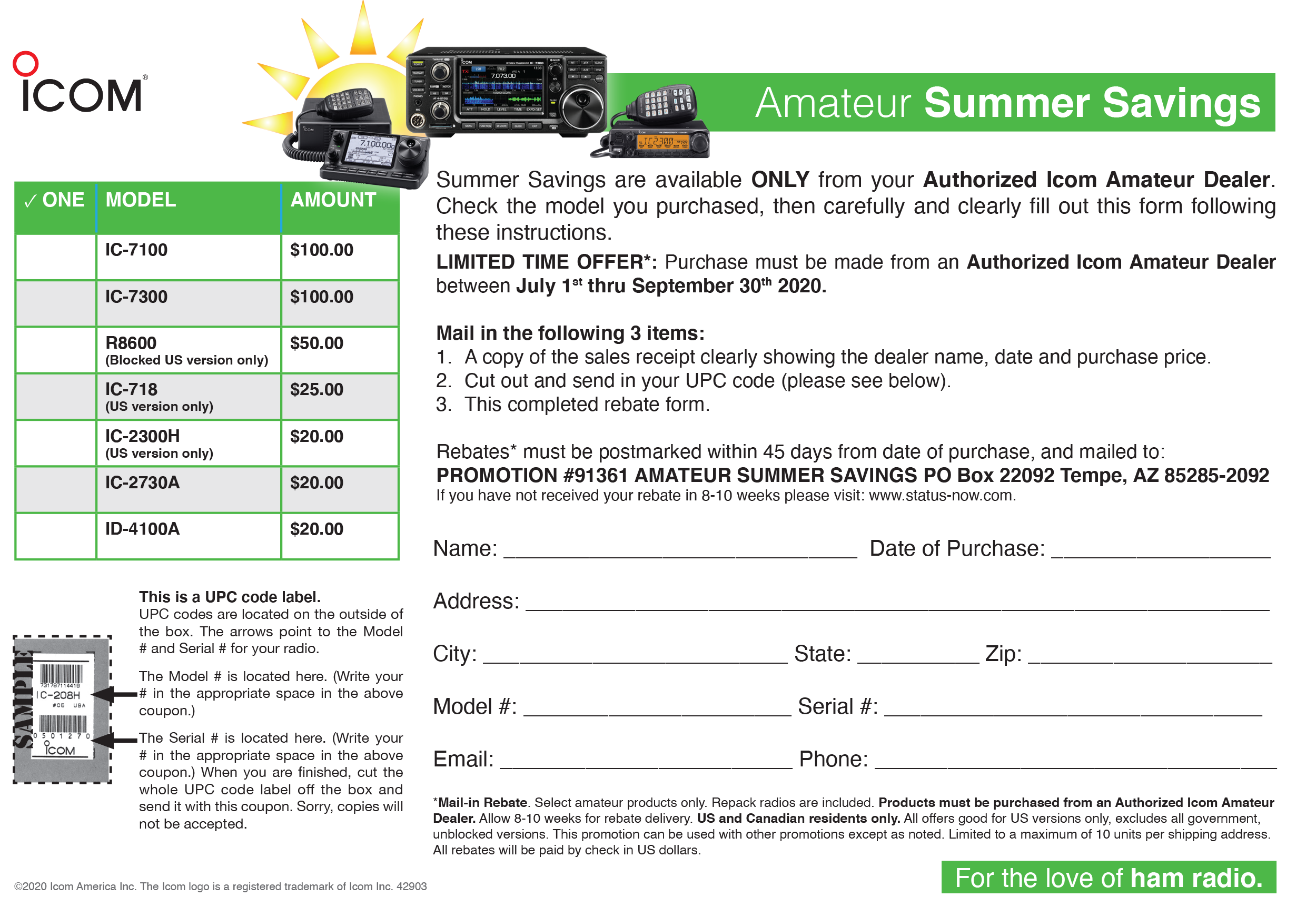 icom-amateur-summer-savings-rebate-2020-radioworld